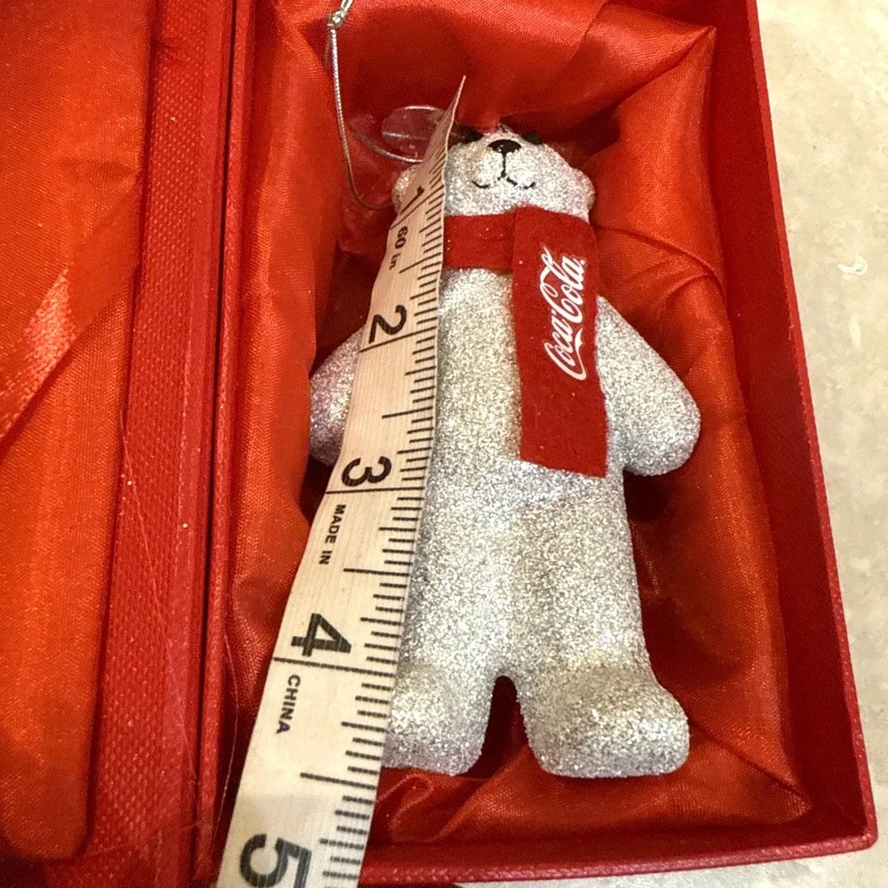 2014 Coke Cola St‎ Jude's Swarovski Silver Glitter Crystal Bear Ornament 158/400